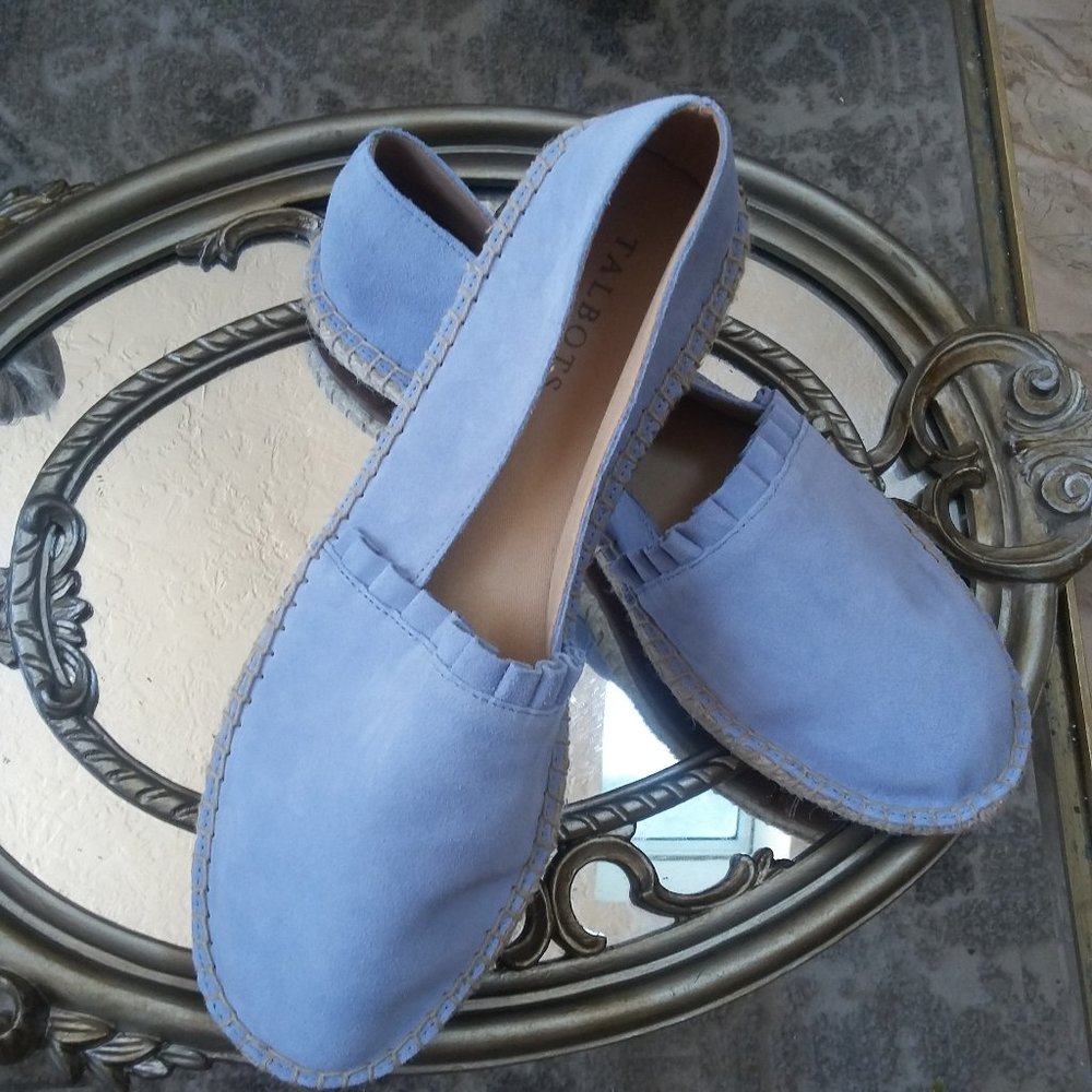 NWOB! TALBOT'S LEATHER Suede "Izzy" ESPADRILLE 9 1/2